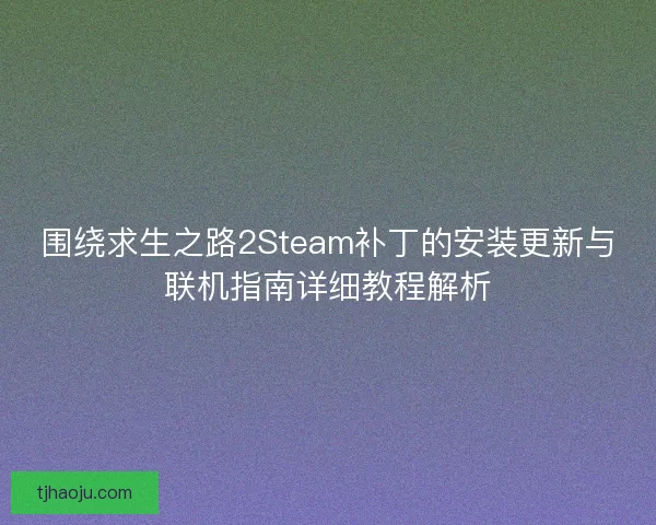 围绕求生之路2Steam补丁的安装更新与联机指南详细教程解析 围绕求生之路2Steam补丁的安装更新与联机指南详细教程解析